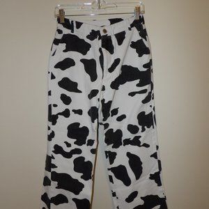 Shein Straight Leg Cow Print Pants Small